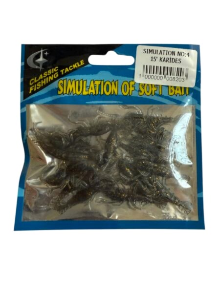 Kaira Simulation 50mm 15'li Yumuşak Karides No:4 - 1