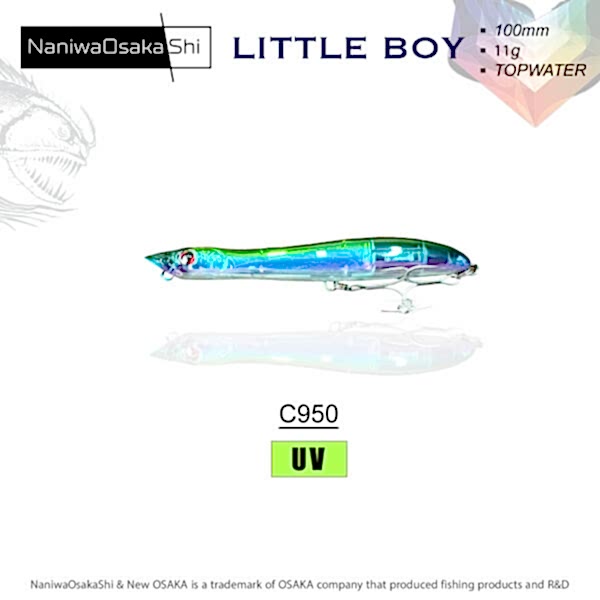 NANIWAOSAKASHI LITTLE BOY 100MM 11GR TOPWATER C950 SAHTE BALIK - 1