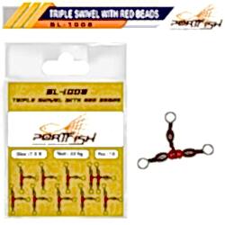 PORTFISH BL1008 NO:8*10 UCLU KIRMIZI FIRDONDU 10LU - PORT FİSH