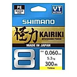 Shimano Kairiki 8 300m Yellow 0.060mm/5.3kg - SHIMANO