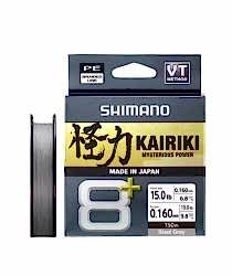 SHIMANO Line Kairiki 8+ 150m 0.19mm 12.8kg SteGrey - SHIMANO